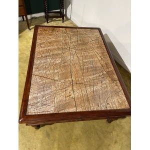 Cast Iron Spanish Occasional Table With Slate Marble Top