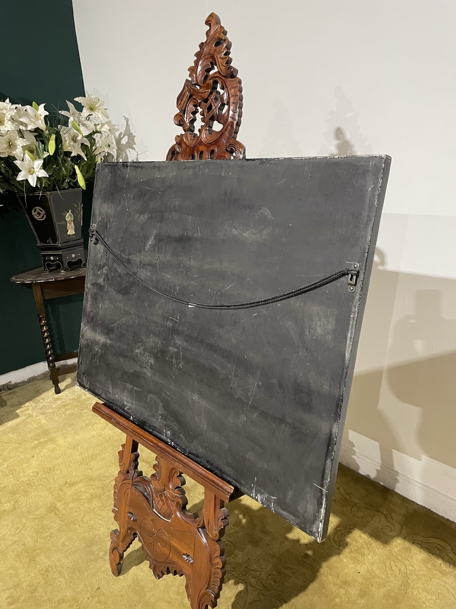 Contemporary piece of artwork on board depicting a female