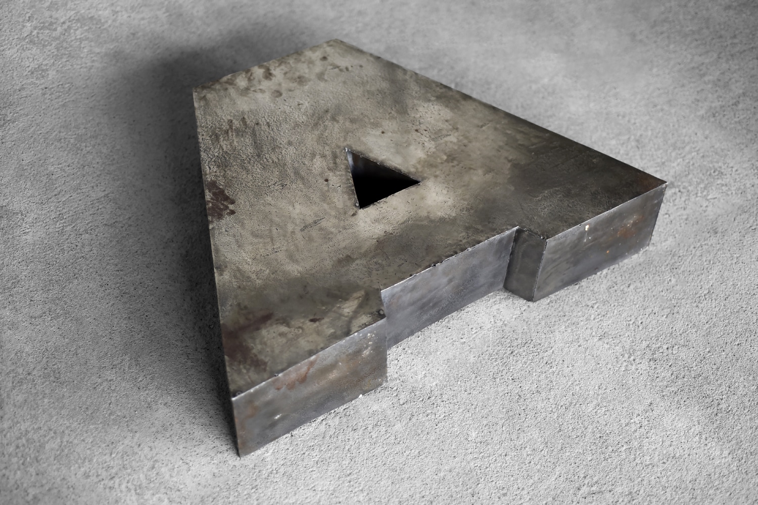 Vintage Large Industrial Polish Metal Letter A, 1950s