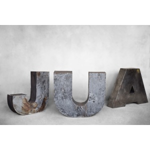 Vintage Large Industrial Polish Metal Letter A, 1950s
