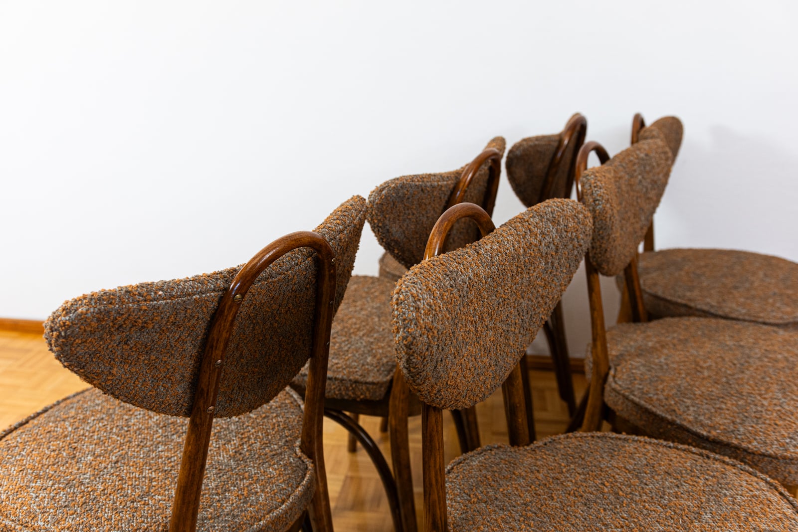 Set Of 6 Dining Chairs Model No. 124 By Helena, Jerzy Kurmanowicz, Poland, 1950s