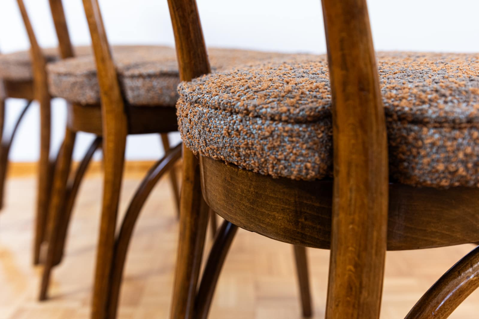 Set Of 6 Dining Chairs Model No. 124 By Helena, Jerzy Kurmanowicz, Poland, 1950s