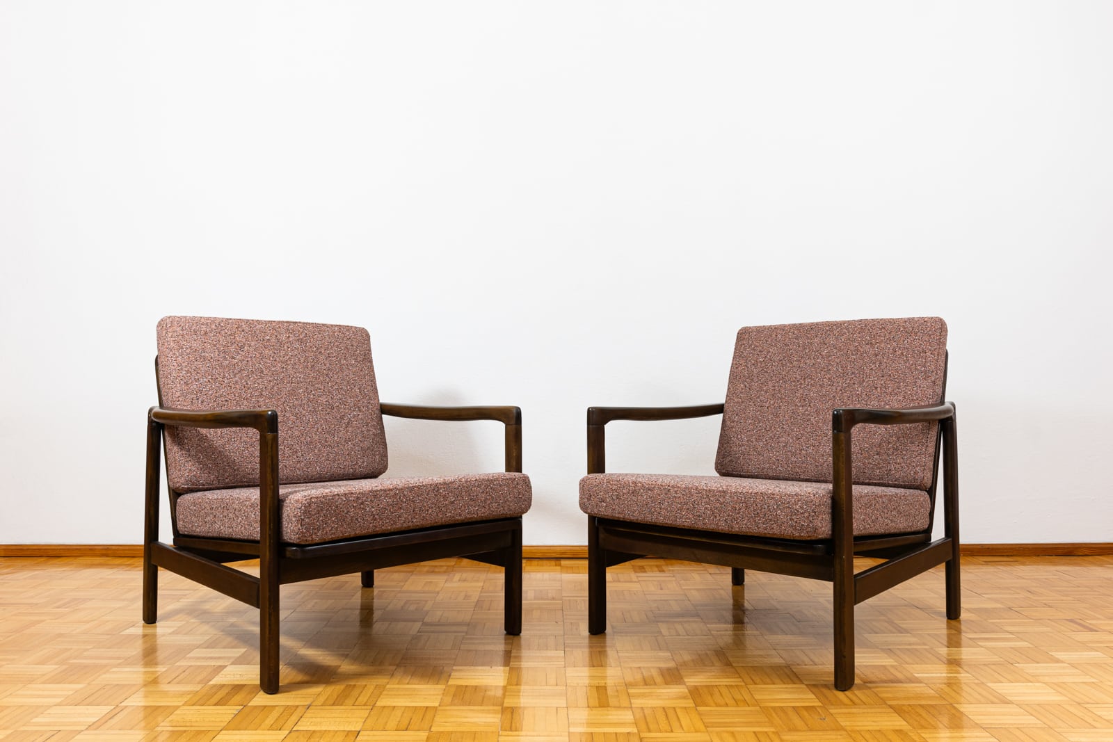 Pair of B-7522 armchairs By Zenon Bączyk, Poland, 1960’S