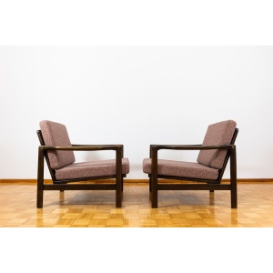 Pair of B-7522 armchairs By Zenon Bączyk, Poland, 1960’S