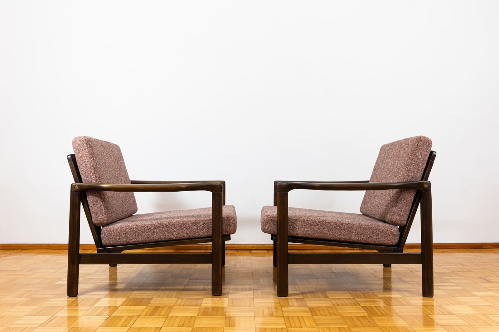 Pair of B-7522 armchairs By Zenon Bączyk, Poland, 1960’S
