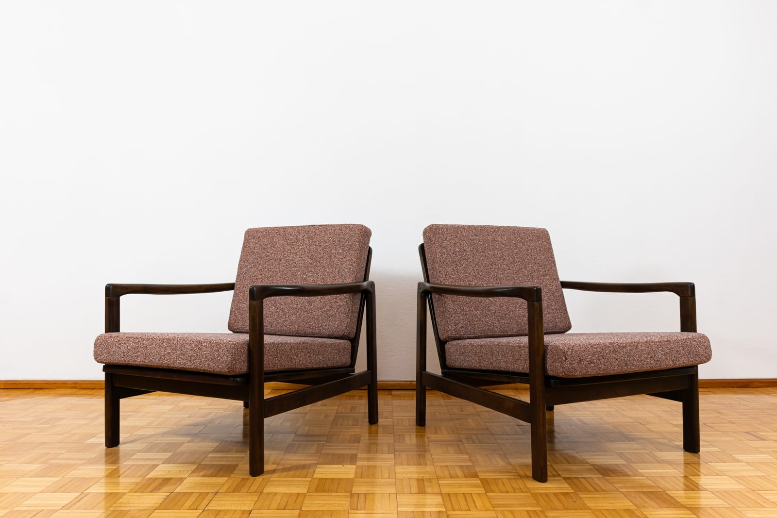 Pair of B-7522 armchairs By Zenon Bączyk, Poland, 1960’S