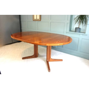 Midcentury Danish D Scan Teak Dining Table