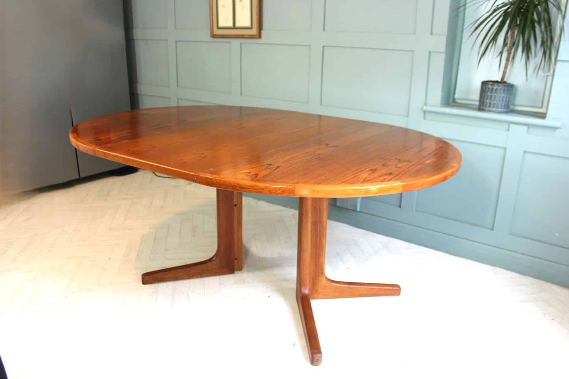 Midcentury Danish D Scan Teak Dining Table