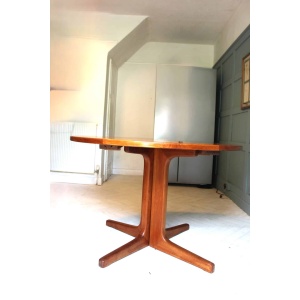 Midcentury Danish D Scan Teak Dining Table