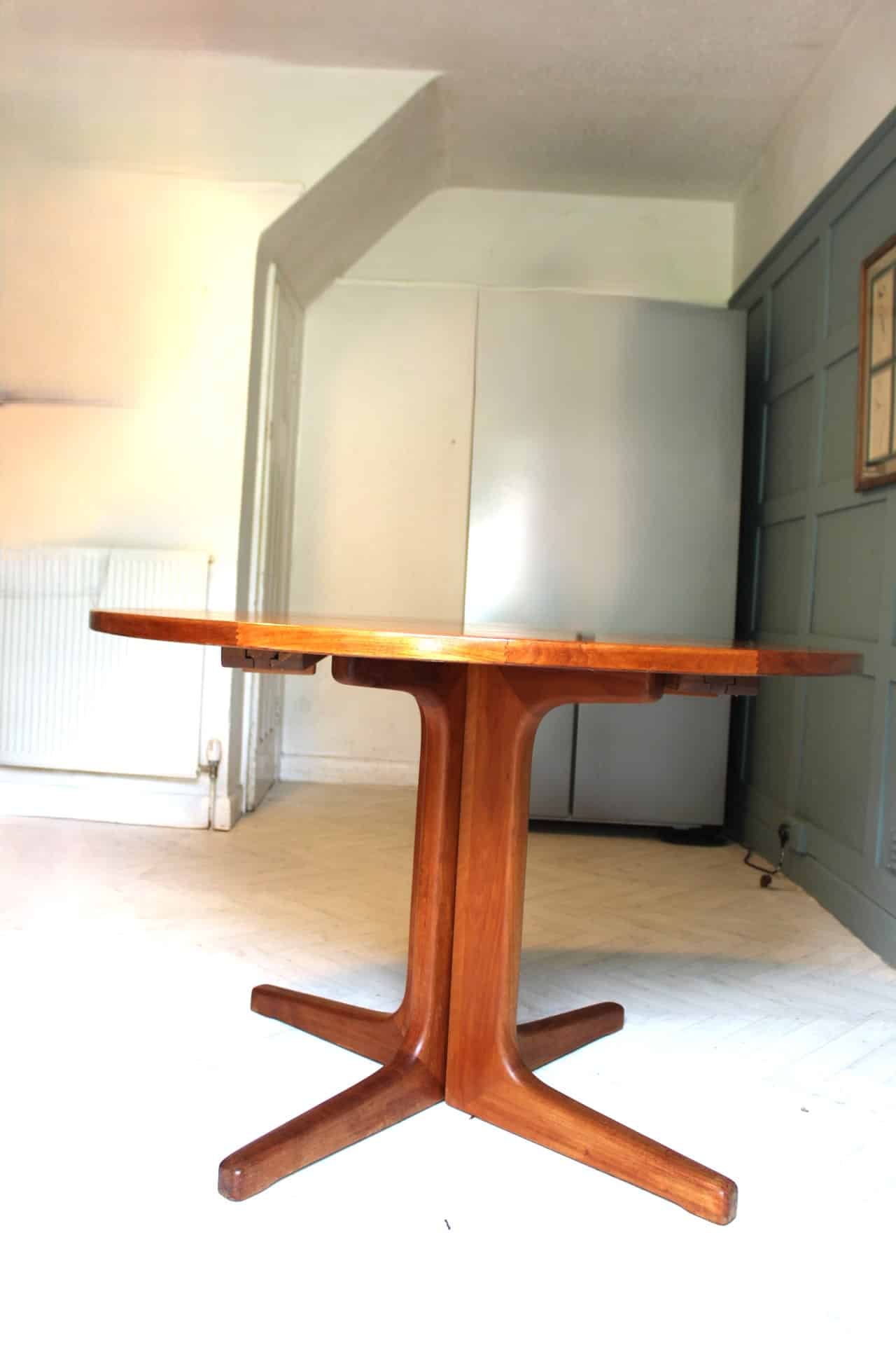 Midcentury Danish D Scan Teak Dining Table