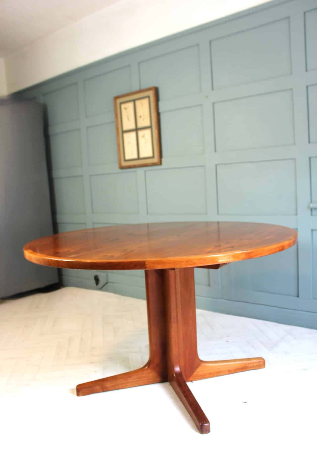 Midcentury Danish D Scan Teak Dining Table