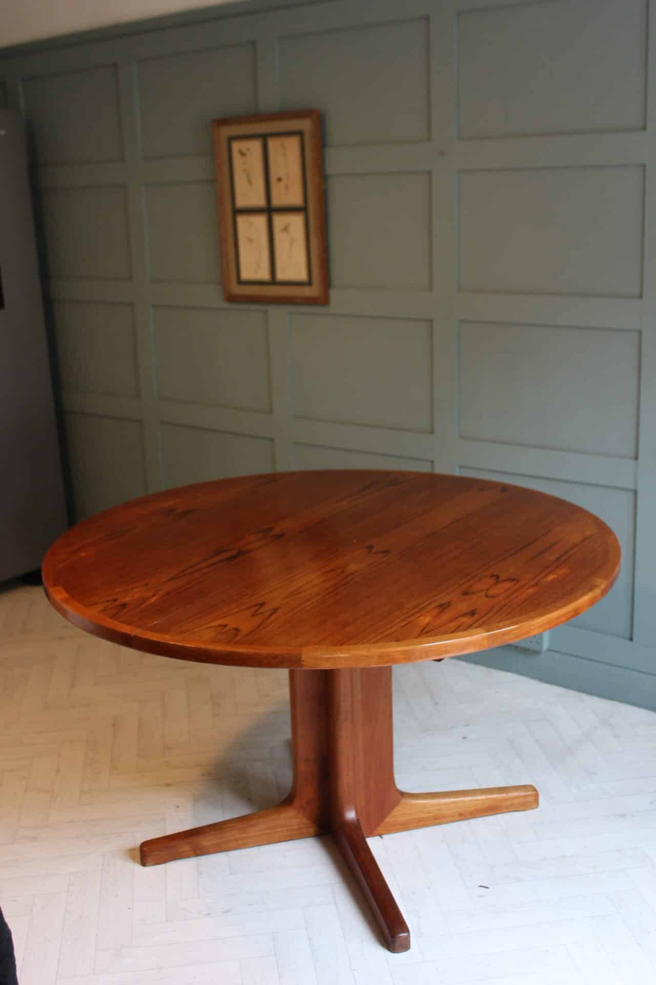 Midcentury Danish D Scan Teak Dining Table
