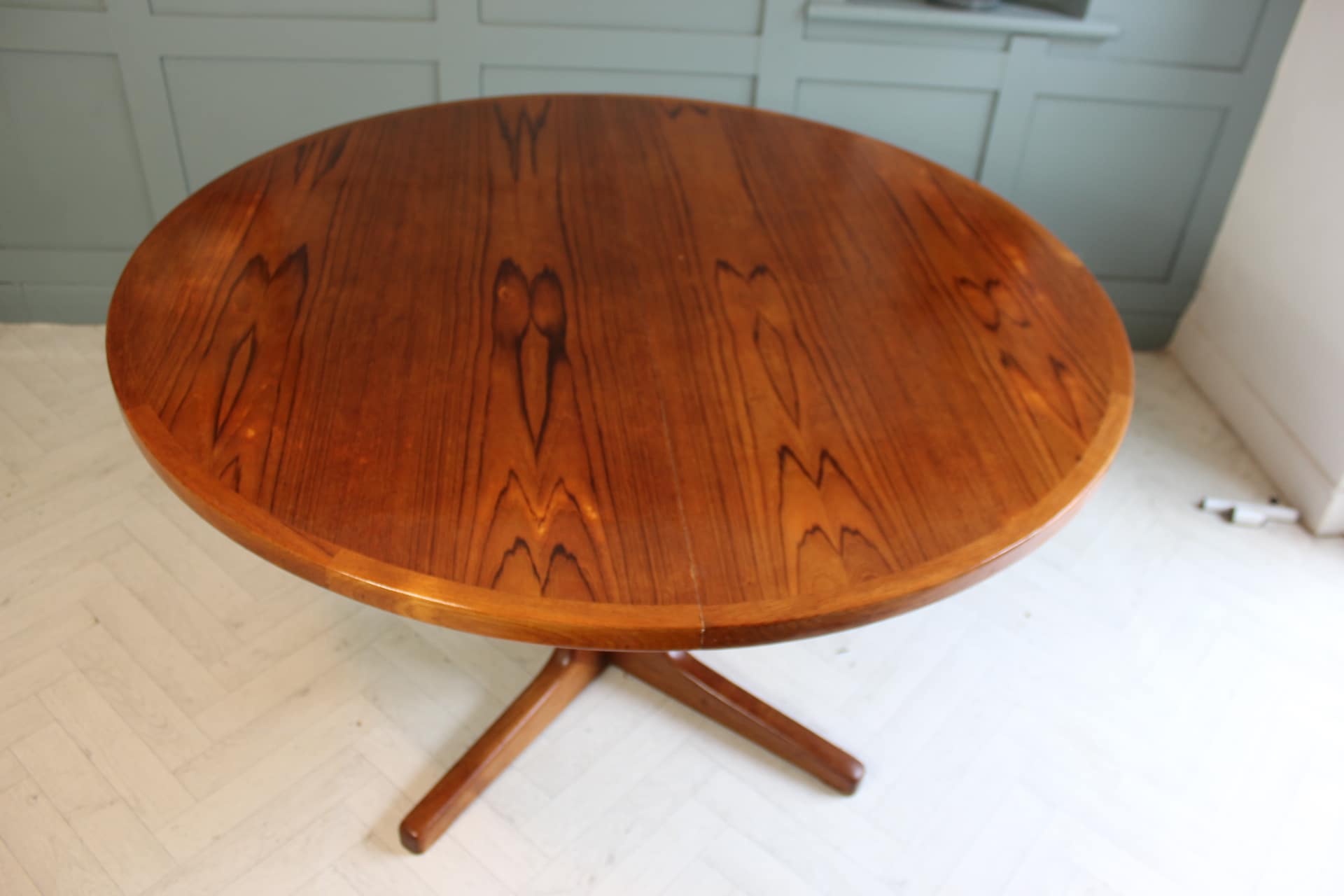 Midcentury Danish D Scan Teak Dining Table