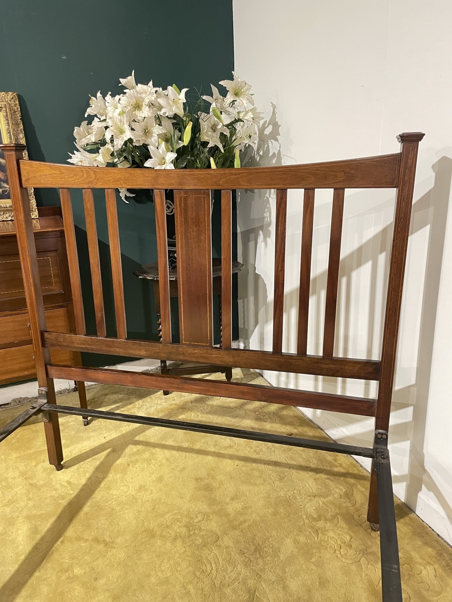 Edwardian Inlaid Bed Stead