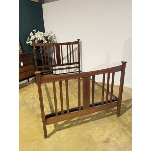 Edwardian Inlaid Bed Stead