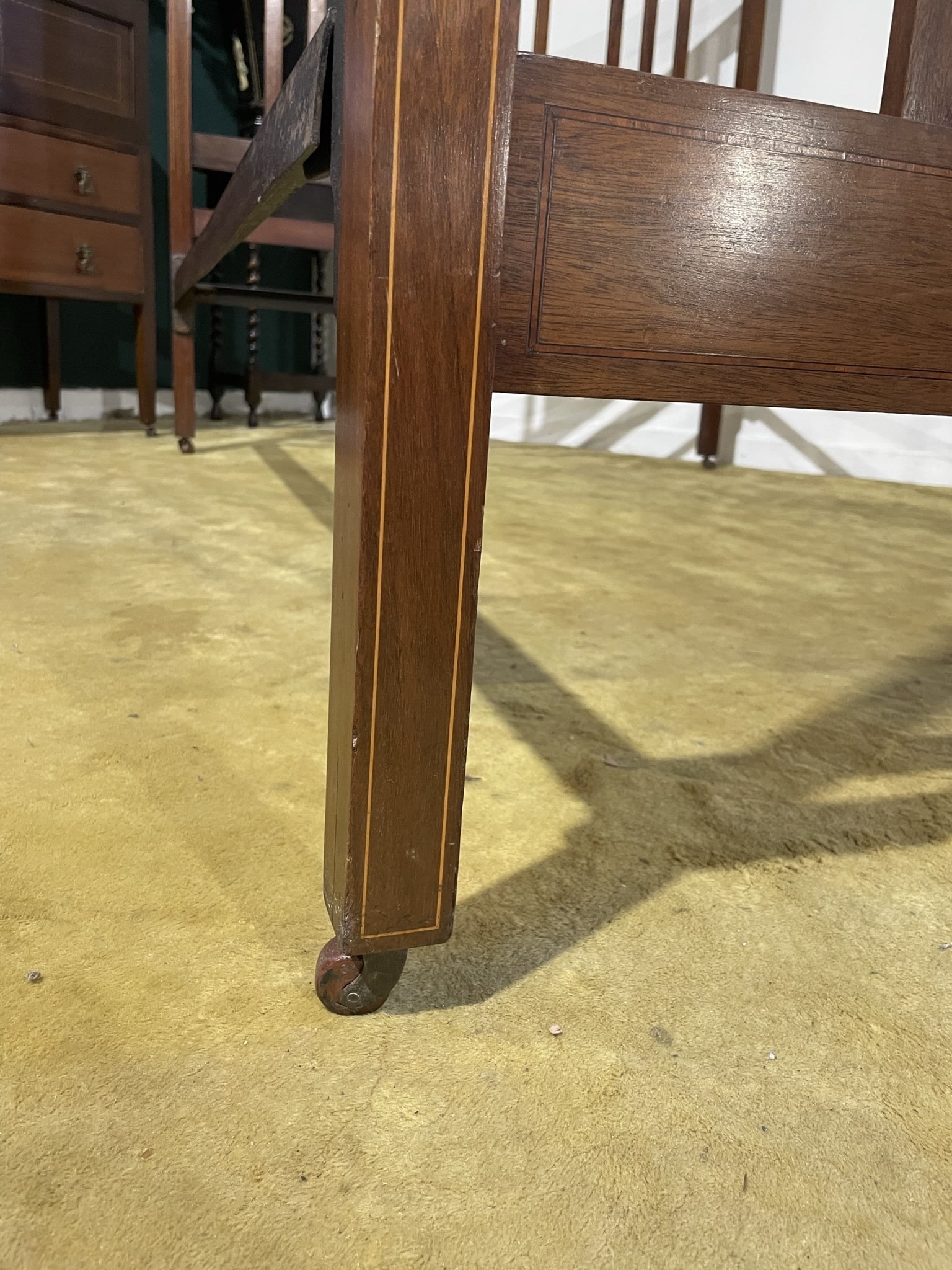 Edwardian Inlaid Bed Stead