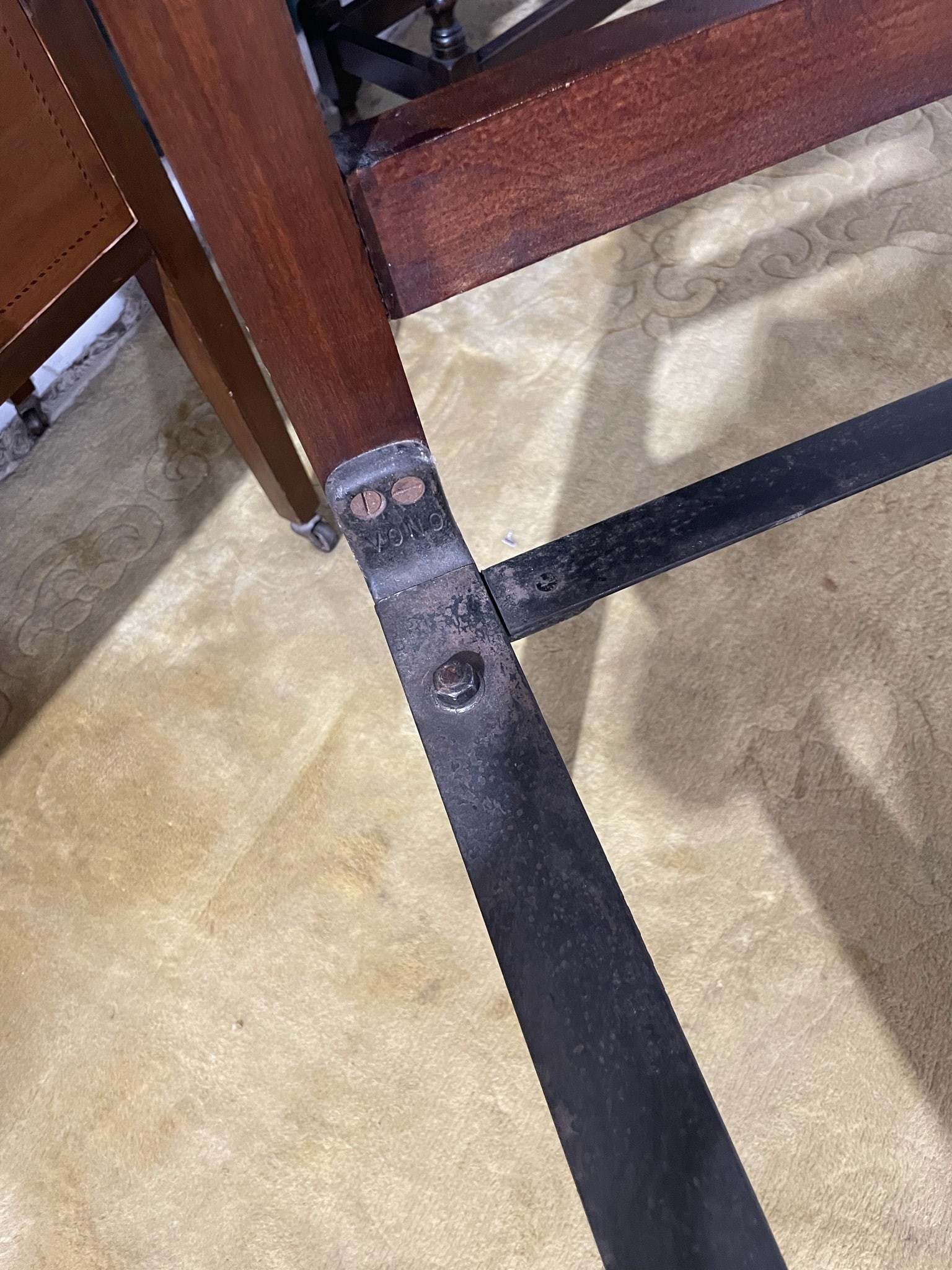 Edwardian Inlaid Bed Stead