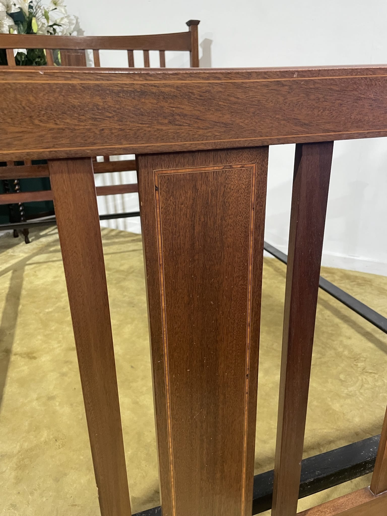 Edwardian Inlaid Bed Stead
