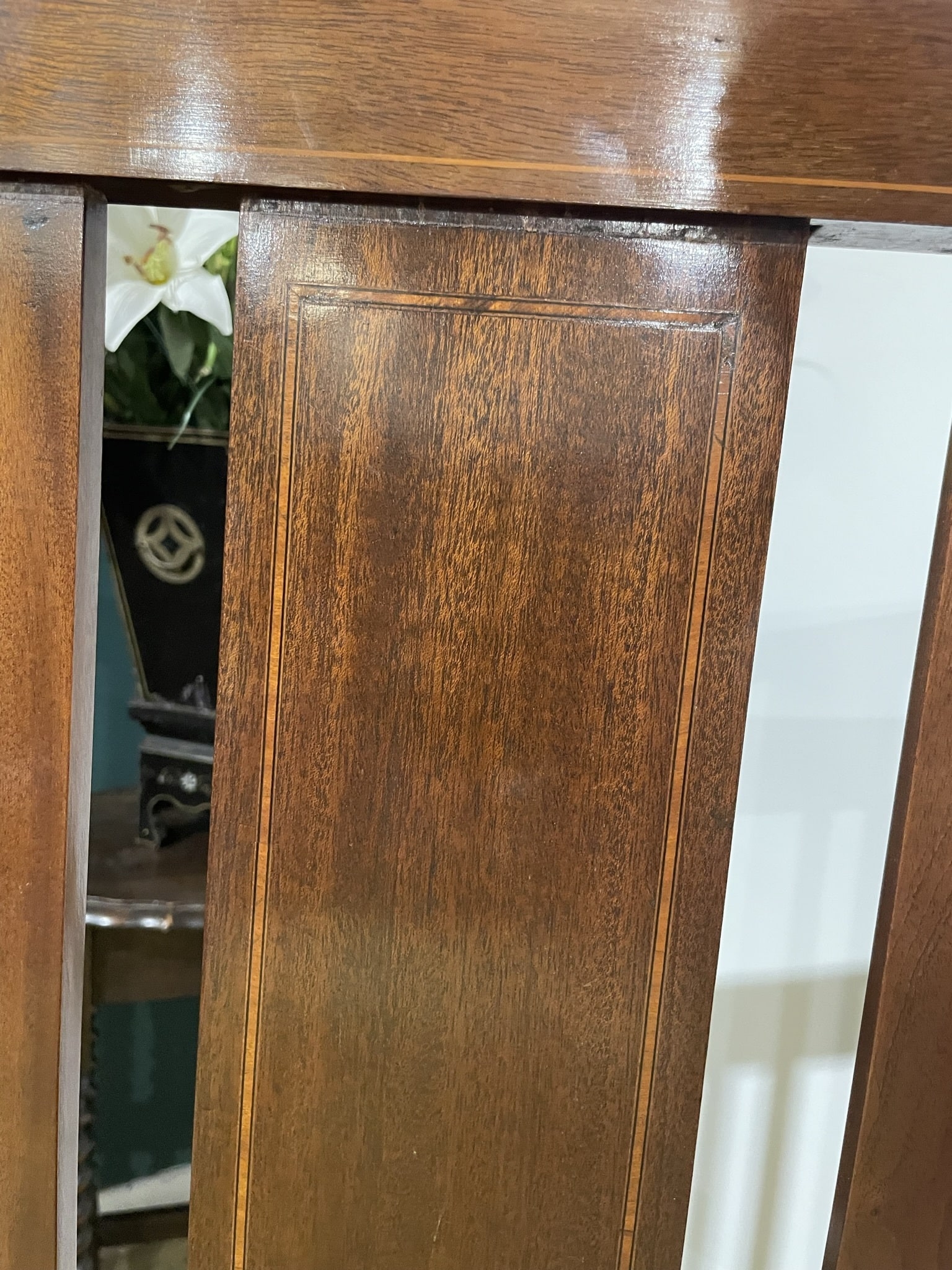 Edwardian Inlaid Bed Stead