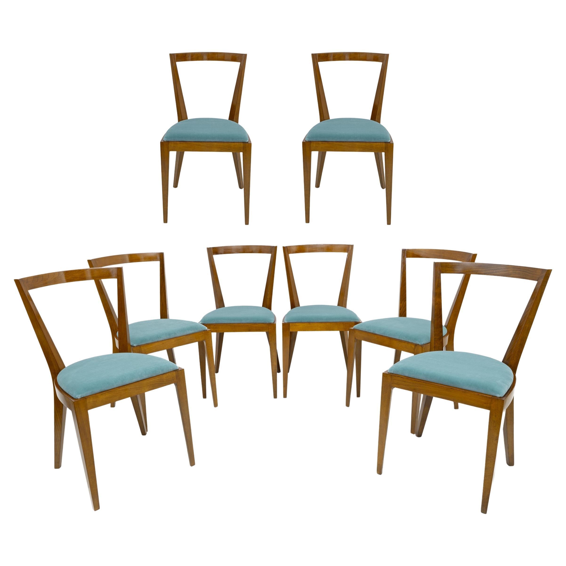 Eight Dining Chairs PONTI 940 by Gio Ponti for BBB Italia