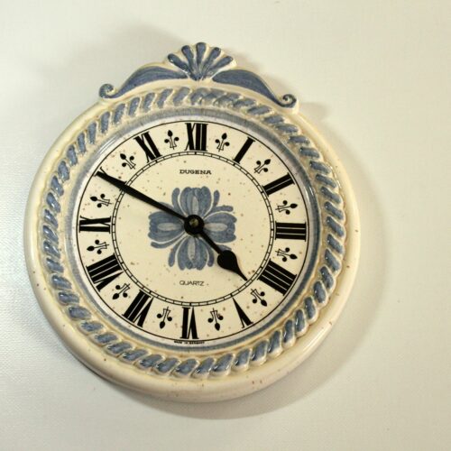 Handmade ceramic kitchen clock, wall clock by DUGENA - Vintage