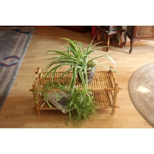 Plant stand made of bamboo, shoe shelf, Vintage