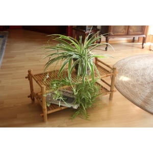 Plant stand made of bamboo, shoe shelf, Vintage