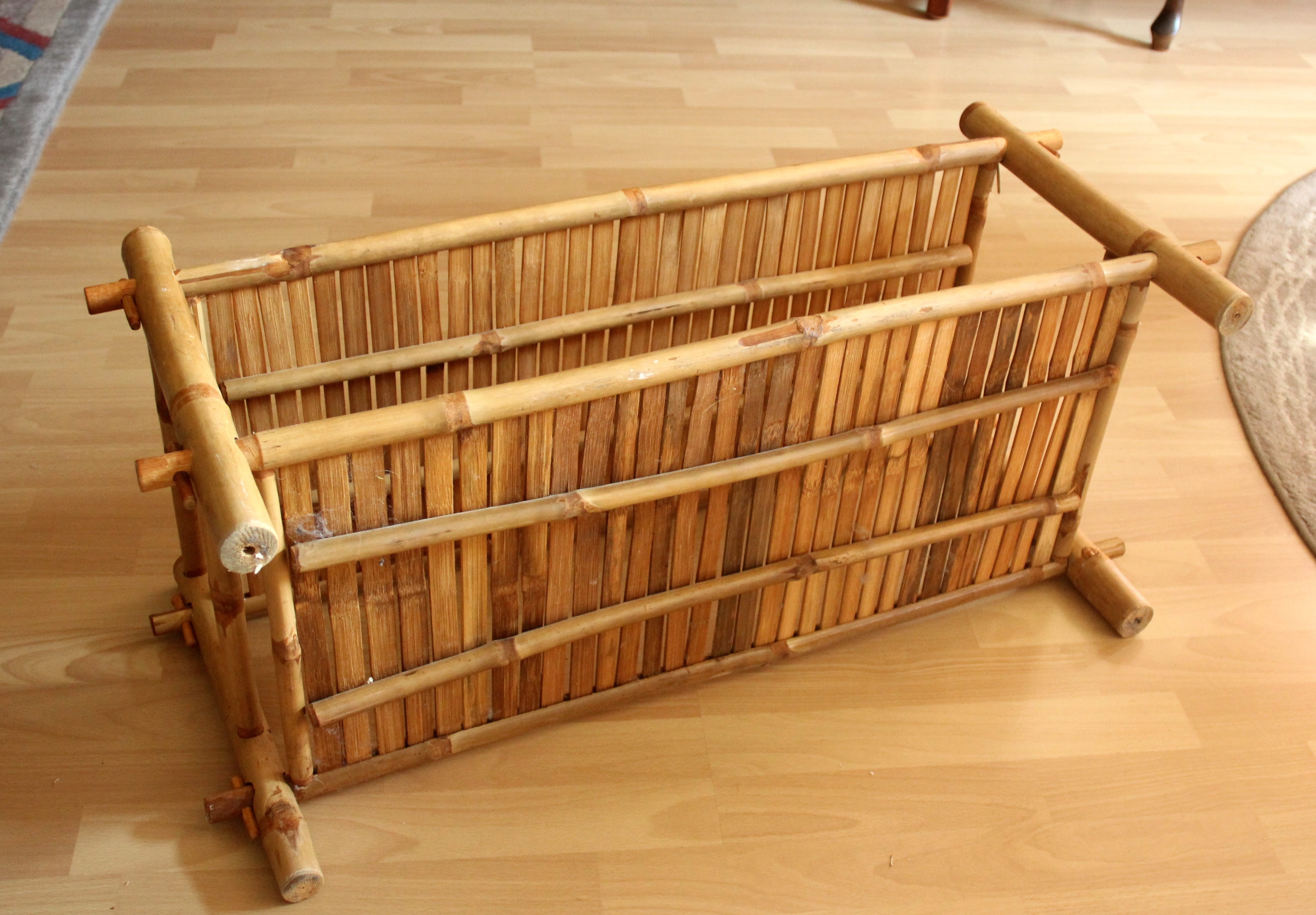 Plant stand made of bamboo, shoe shelf, Vintage