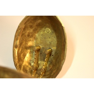 Solid brass walnut nutcracker, vintage from the 60s