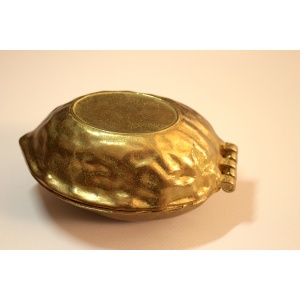 Solid brass walnut nutcracker, vintage from the 60s