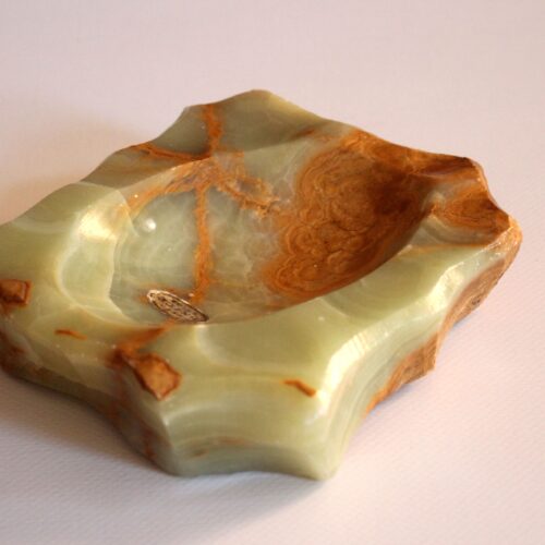 Handcarved onyx ashtray, made in Italy, Vintage