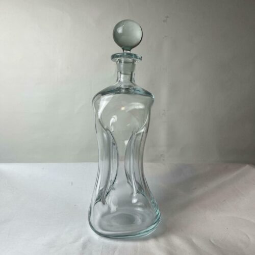 Mid Century Art Glass Holmegaard Kluk Kluk Glass Decanter Mcm, Vintage Glass By Jacob E Bang, Retro Glass Decanter