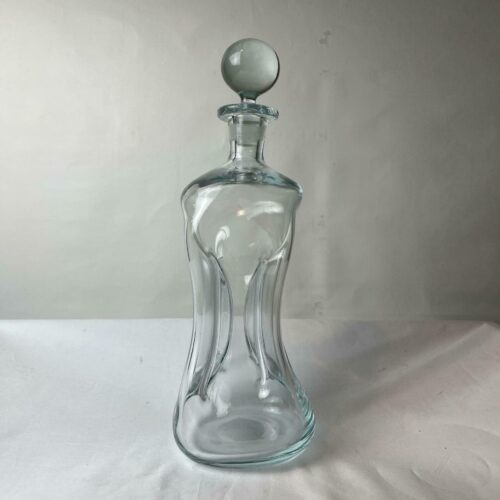 Mid Century Art Glass Holmegaard Kluk Kluk Glass Decanter Mcm, Vintage Glass By Jacob E Bang, Retro Glass Decanter