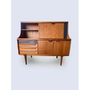 Mid Century Teak High Sideboard By John Herbert For A. Younger Ltd, 1960s, Sorage, Vintage Teak KitchenDining Furniture