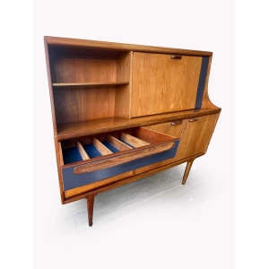 Mid Century Teak High Sideboard By John Herbert For A. Younger Ltd, 1960s, Sorage, Vintage Teak Kitchen/Dining Furniture