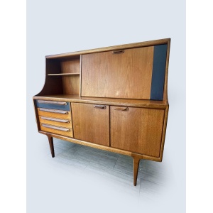 Mid Century Teak High Sideboard By John Herbert For A. Younger Ltd, 1960s, Sorage, Vintage Teak Kitchen/Dining Furniture