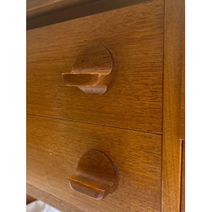 Mid Century Vintage Cantana Stag Teak Dressing Table And Mirror. Retro Table, 1970's Bedroom Furniture, Vanity Table, John & Sylvia Reid