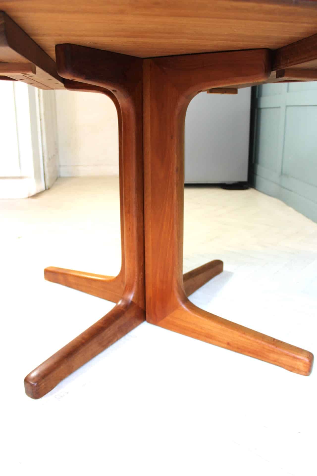 Midcentury Danish D Scan Teak Dining Table