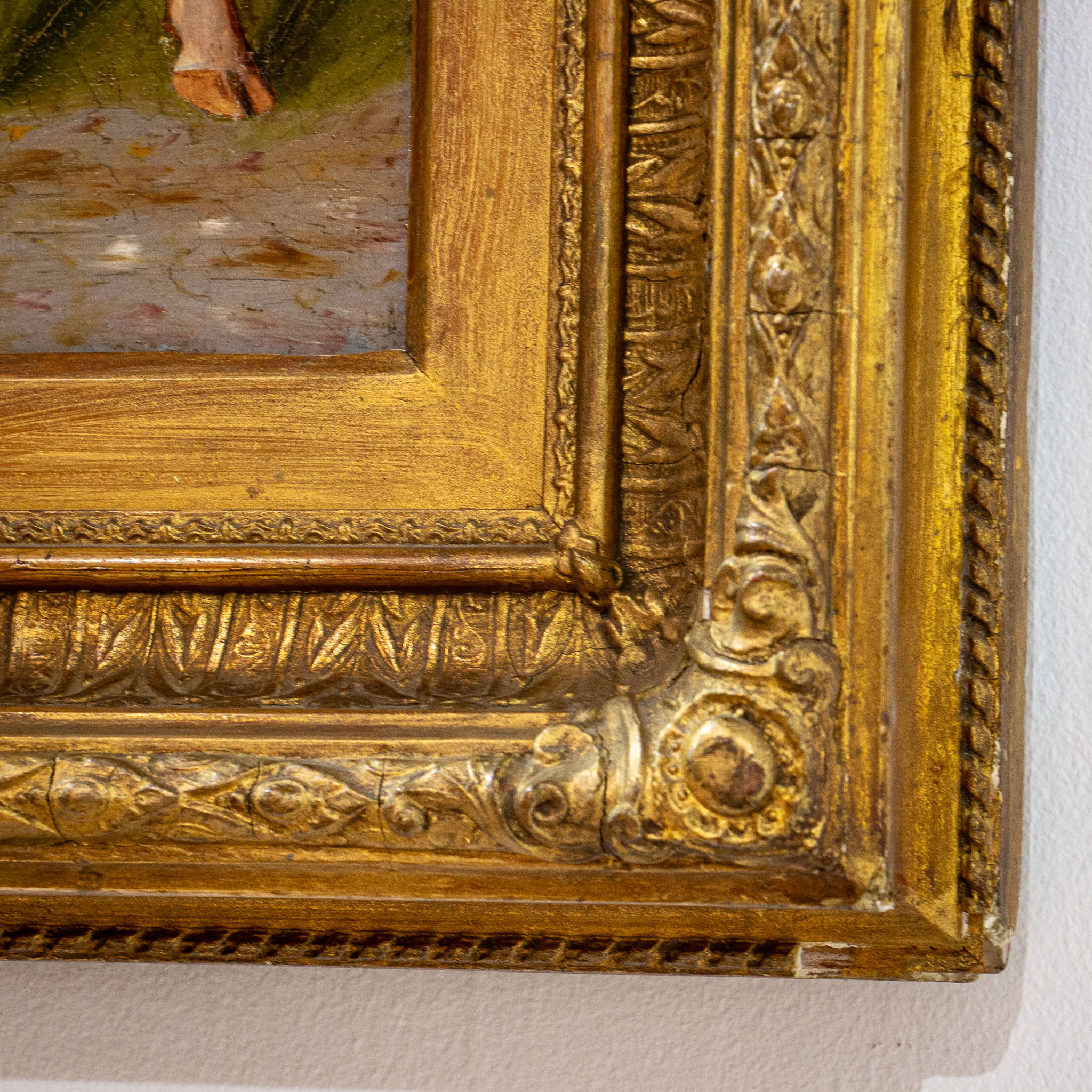 19th Century Oil on Canvas Painting of Cattle
