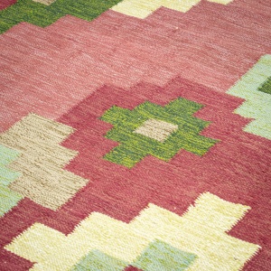 Swedish Flat Weave Rug Signed ER