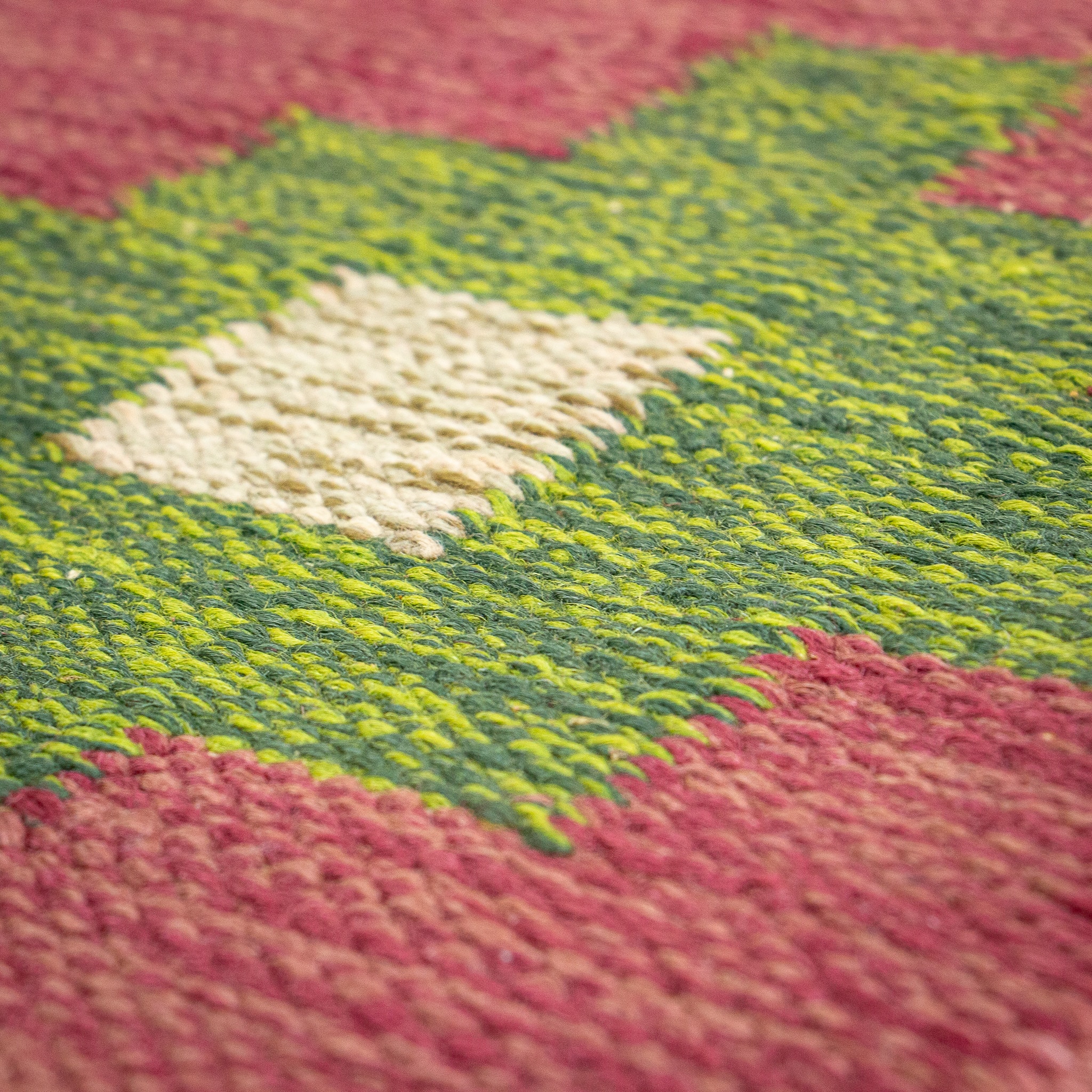Swedish Flat Weave Rug Signed ER