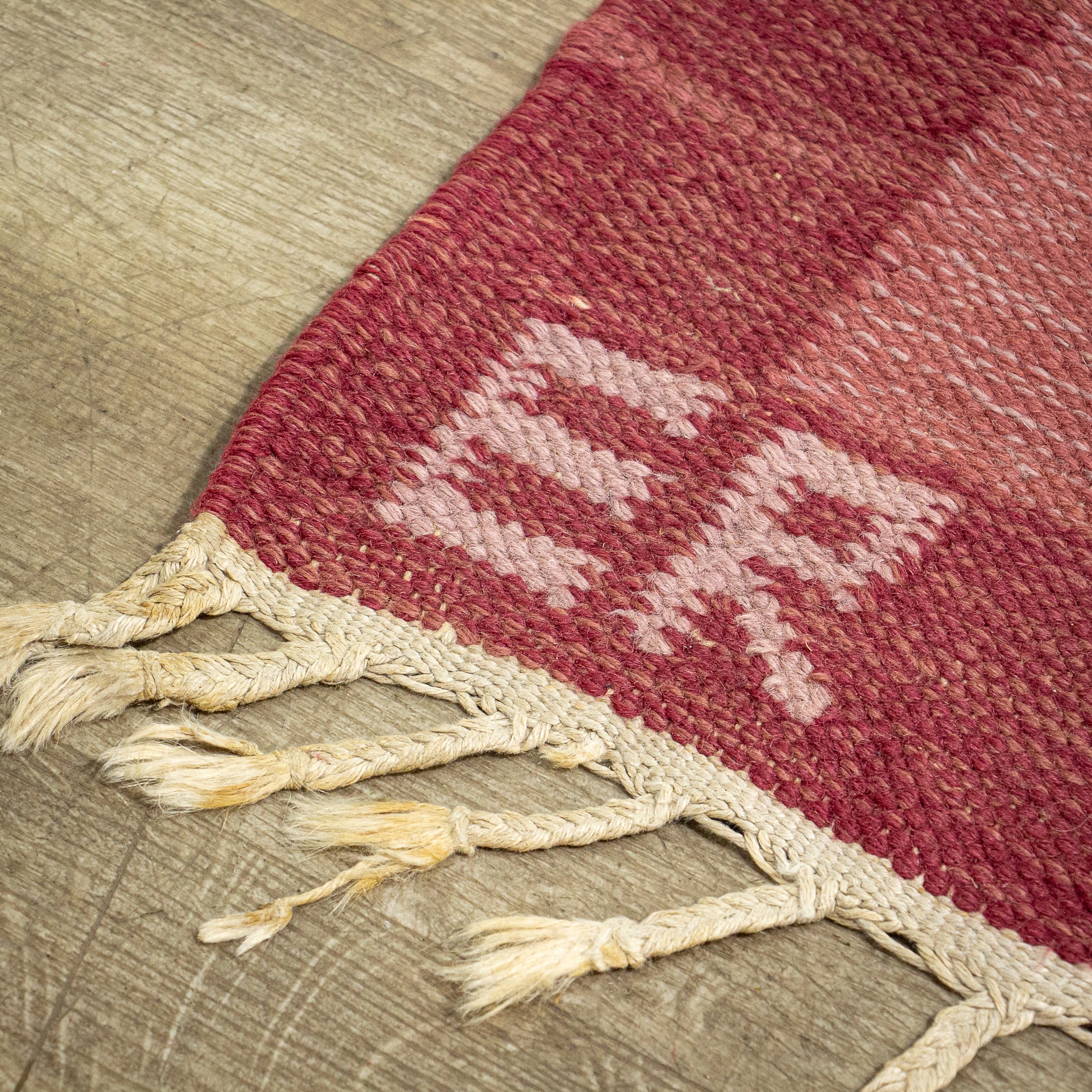 Swedish Flat Weave Rug Signed ER