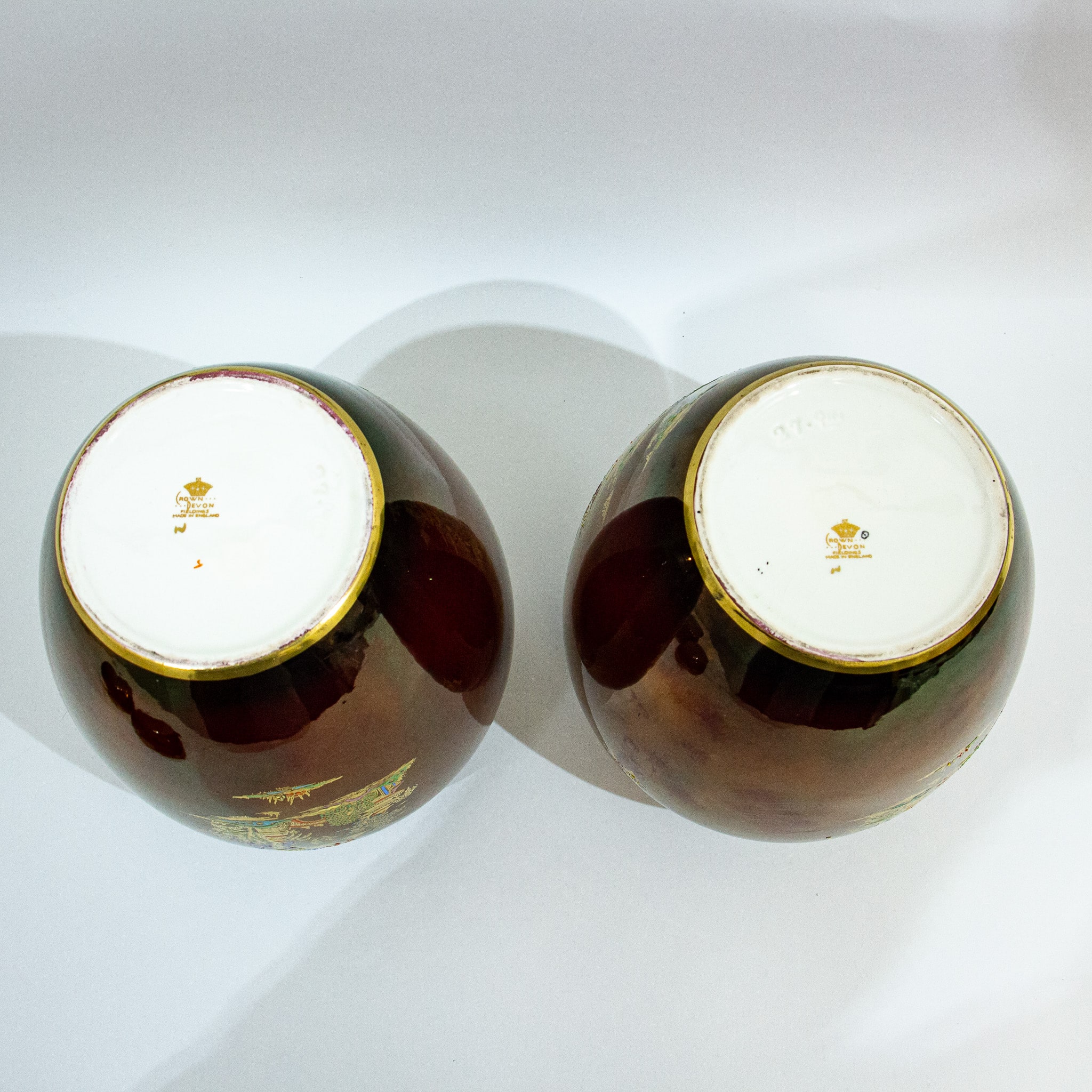 Pair of Crown Devon Fieldings Ginger Jars