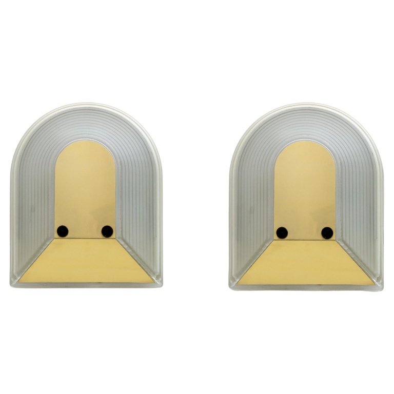 Pair of Modern Italian Sconces Tesi by Roberto Fiorato for Prisma, 80s