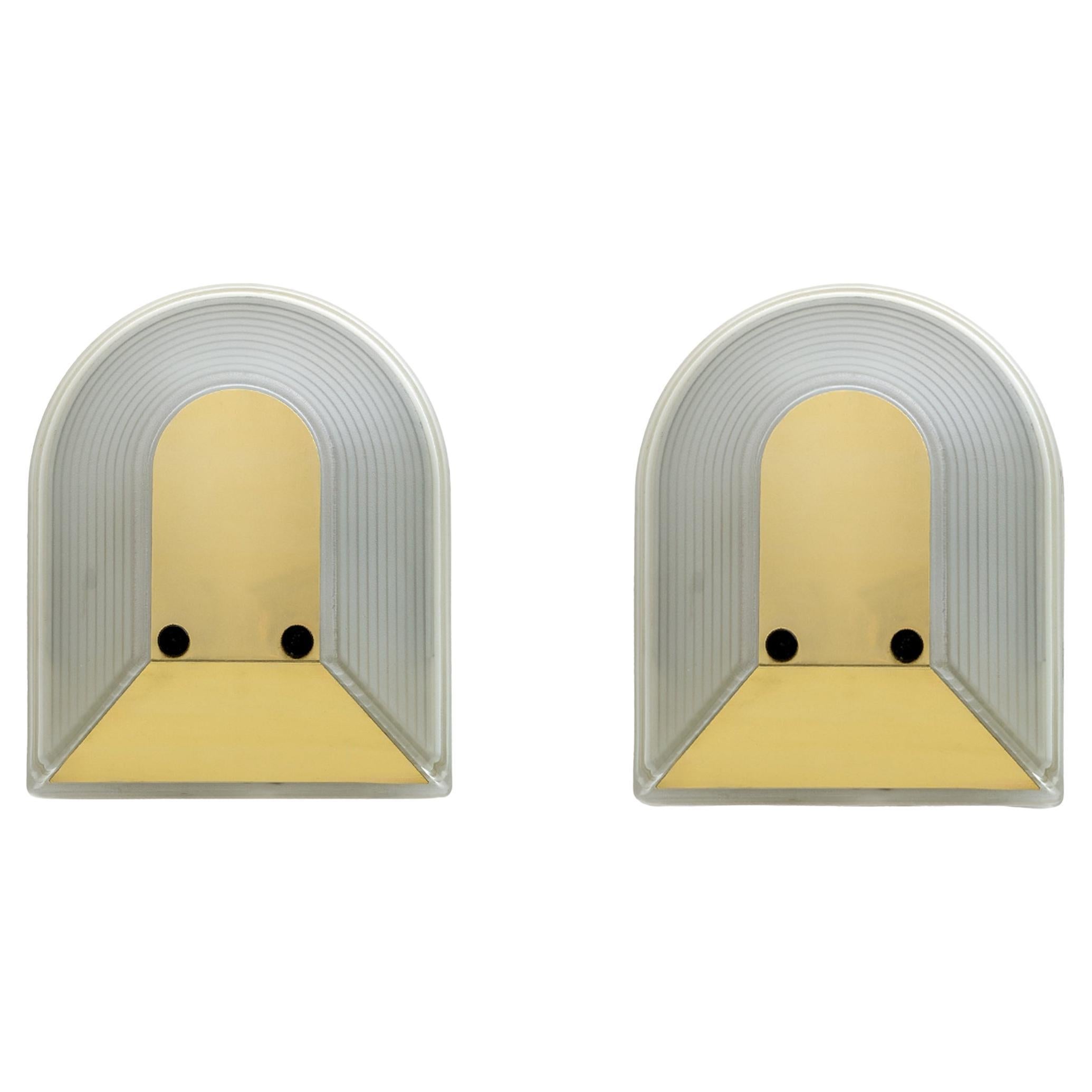 Pair of Modern Italian Sconces Tesi by Roberto Fiorato for Prisma, 80s