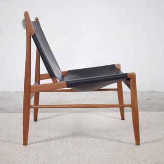Armchair by Franz Xaver Lutz saddle leather and oak