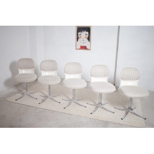 5 x Giroflex chairs and Herman Miller dining table