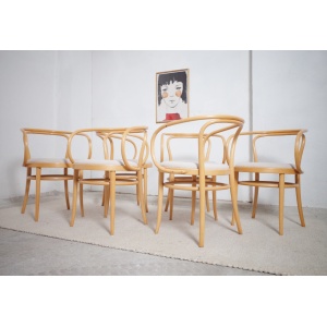 6 x Thonet 209 bentwood chairs dining room