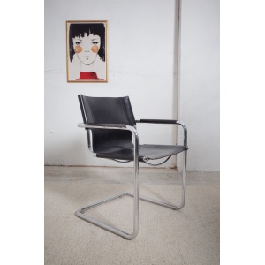 5 x Matteo Grassi cantilever chairs MG5 leather