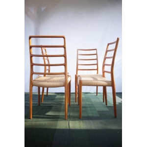 4 x Danish Niels Otto Møller chairs teak model 82